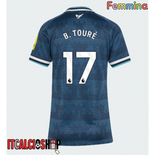 Newcastle United Bazoumana Toure #17 Seconda Maglia Femmina 2026-27 Manica Corta